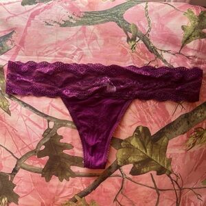 women's sexy y2k purple lace g string lingerie cotton mesh
